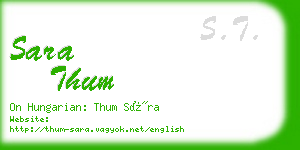 sara thum business card